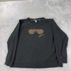 Karl Lagerfeld Paris Black Long Sleeve Shirt XL